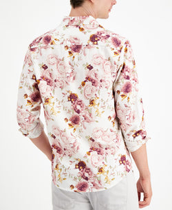 Inc International Concepts Inc Regular-fit Oversized Floral-print Shirt White Combo thumbnail 2