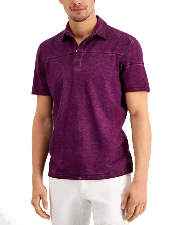 Inc International Concepts Inc Regular-fit Pieced Polo Shirt Royal Wine