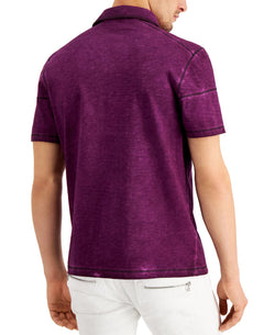 Inc International Concepts Inc Regular-fit Pieced Polo Shirt Royal Wine thumbnail 3