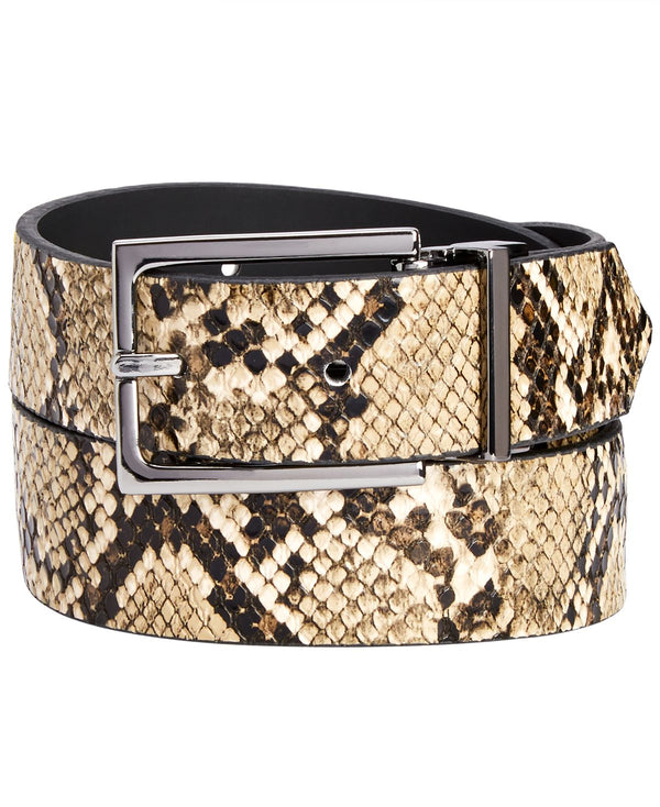 Inc International Concepts Inc Reversible Belt Snake Skin/ Black