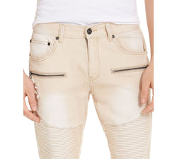 Inc International Concepts Inc Ripped Moto Skinny Jeans Walnut Beige thumbnail 2