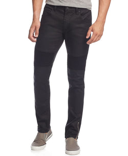 Inc International Concepts Inc Skinny-fit Moto Jeans With Zipper Details Black Wash thumbnail 1