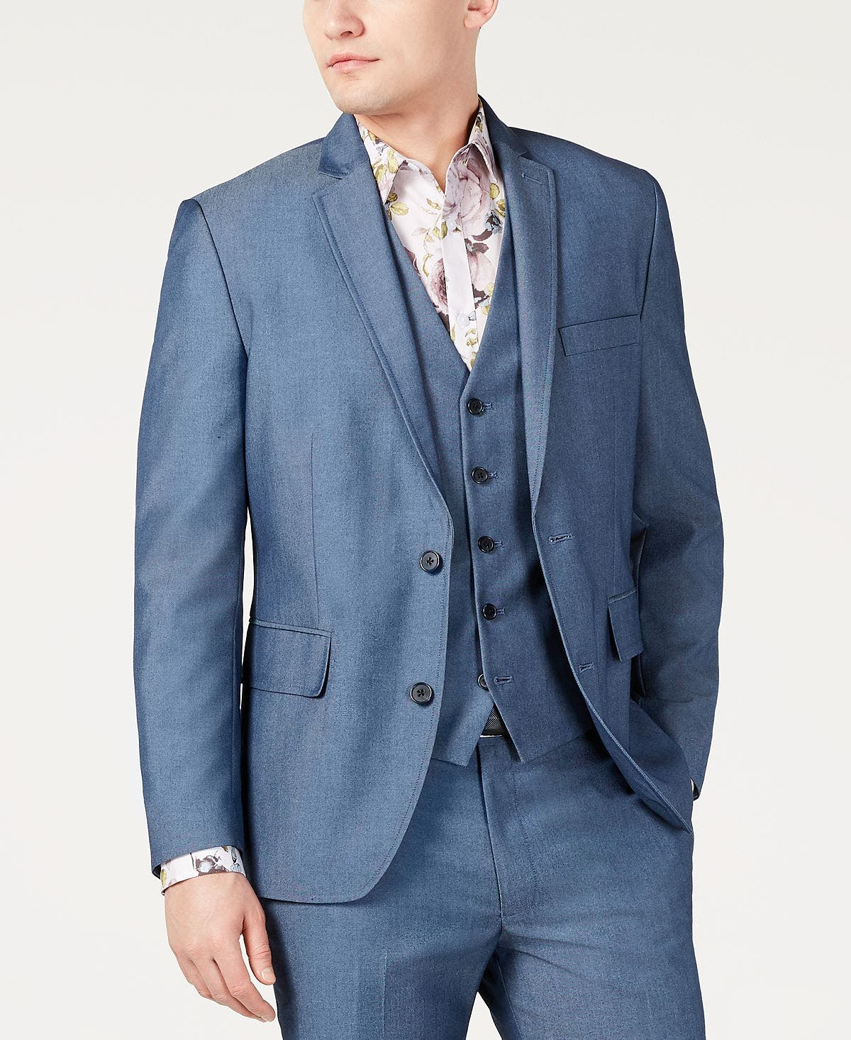 Inc International Concepts Inc Slim-fit Blazer Lt Blue