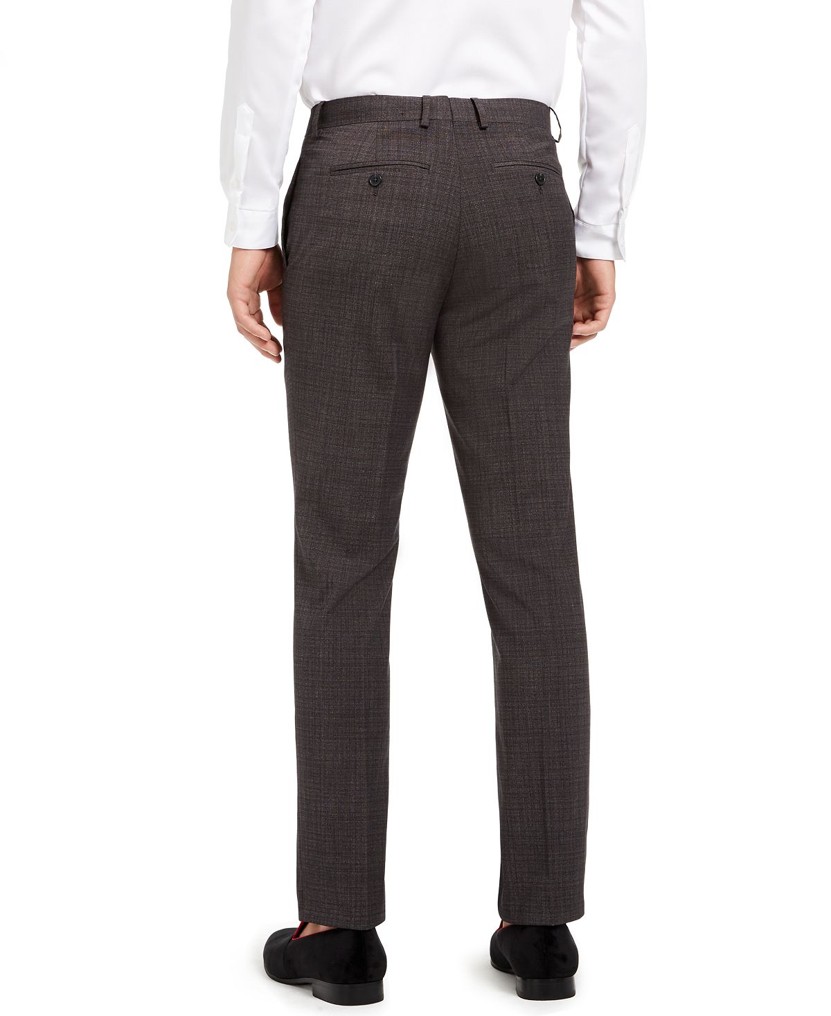 Inc International Concepts Inc Slim-fit Crosshatch Suit Pants Charcoal Combo