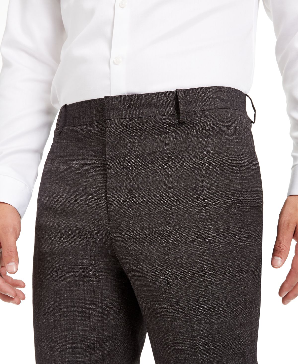 Inc International Concepts Inc Slim-fit Crosshatch Suit Pants Charcoal Combo