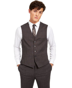 Inc International Concepts Inc Slim-fit Crosshatch Suit Vest Charcoal Combo thumbnail 1