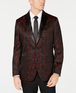 Inc International Concepts Inc Slim-fit Jacquard Blazer Red Combo thumbnail 1