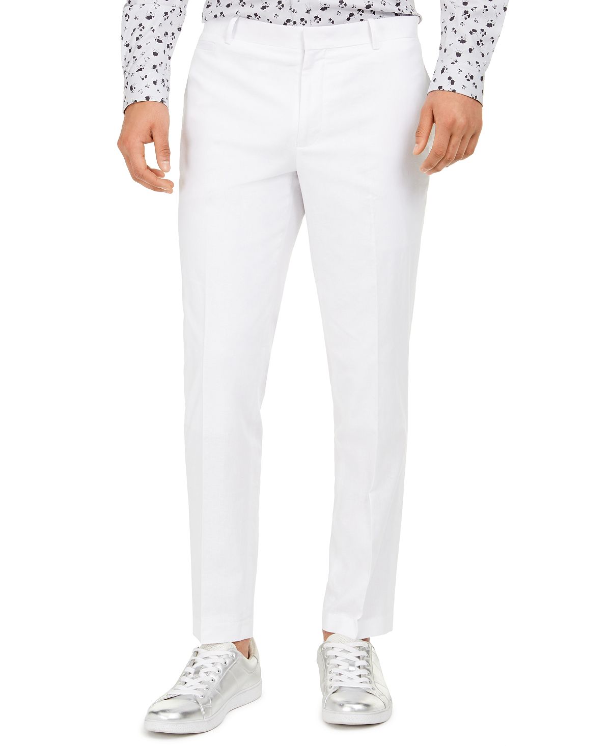 Inc International Concepts Inc Slim-fit Linen Jasper Pants White Pure