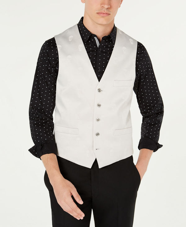 Inc International Concepts Inc Slim-fit Skull Vest Bleached Oak