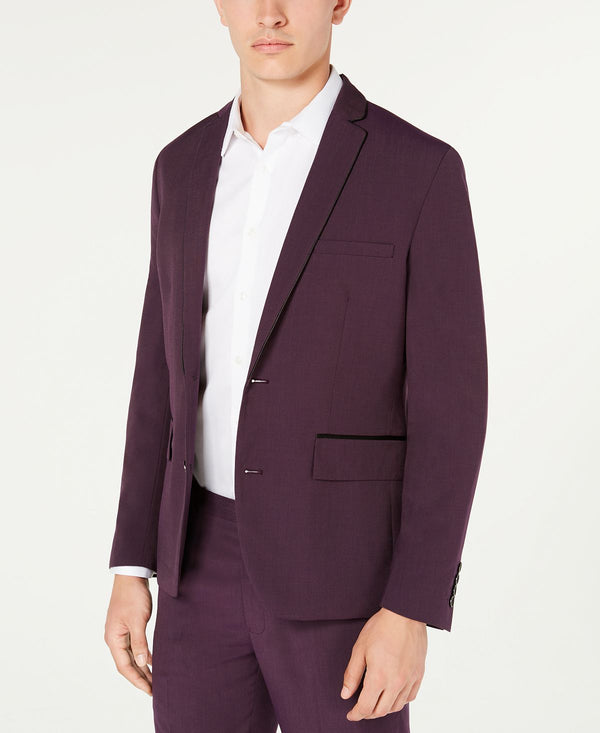 Inc International Concepts Inc Slim-fit Skull-lined Blazer Grape Rioja