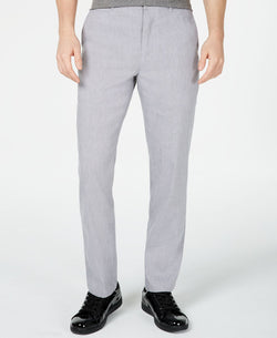 Inc International Concepts Inc Slim-fit Stretch Linen Pants Light Grey Comb thumbnail 1