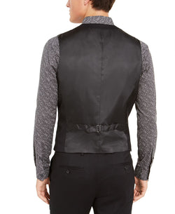 Inc International Concepts Inc Slim-fit Stretch Twill Vest Deep Black thumbnail 3