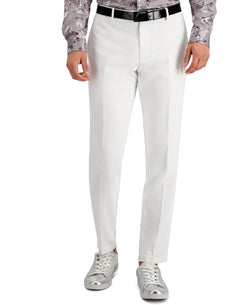 Inc International Concepts Inc Slim-fit Stretch White Solid Suit Pants White Pure thumbnail 1