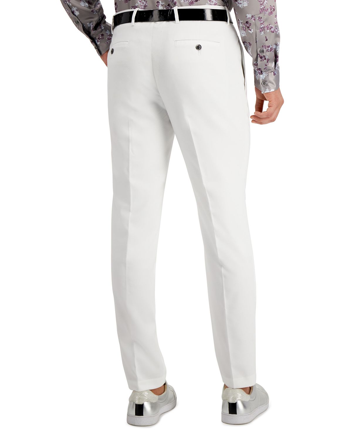 Inc International Concepts Inc Slim-fit Stretch White Solid Suit Pants White Pure