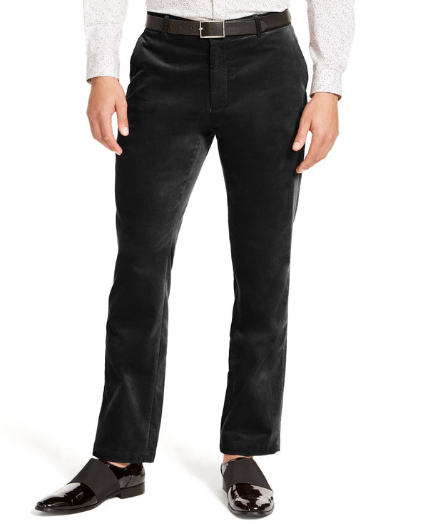 Inc International Concepts Inc Slim-fit Velvet Pants Deep Black