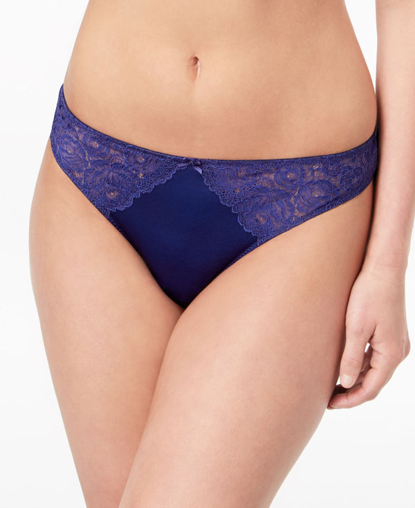 Inc International Concepts Inc Smooth Lace Thong Bright Blue