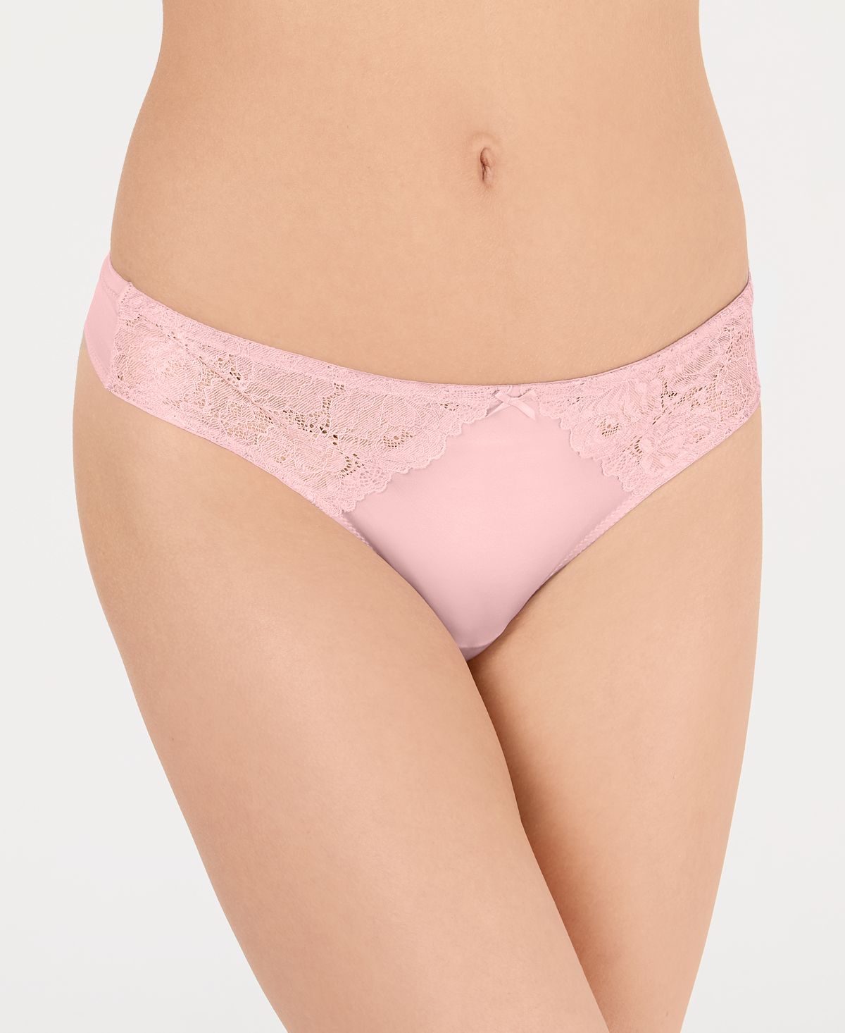 Inc International Concepts Inc Smooth Lace Thong Rose