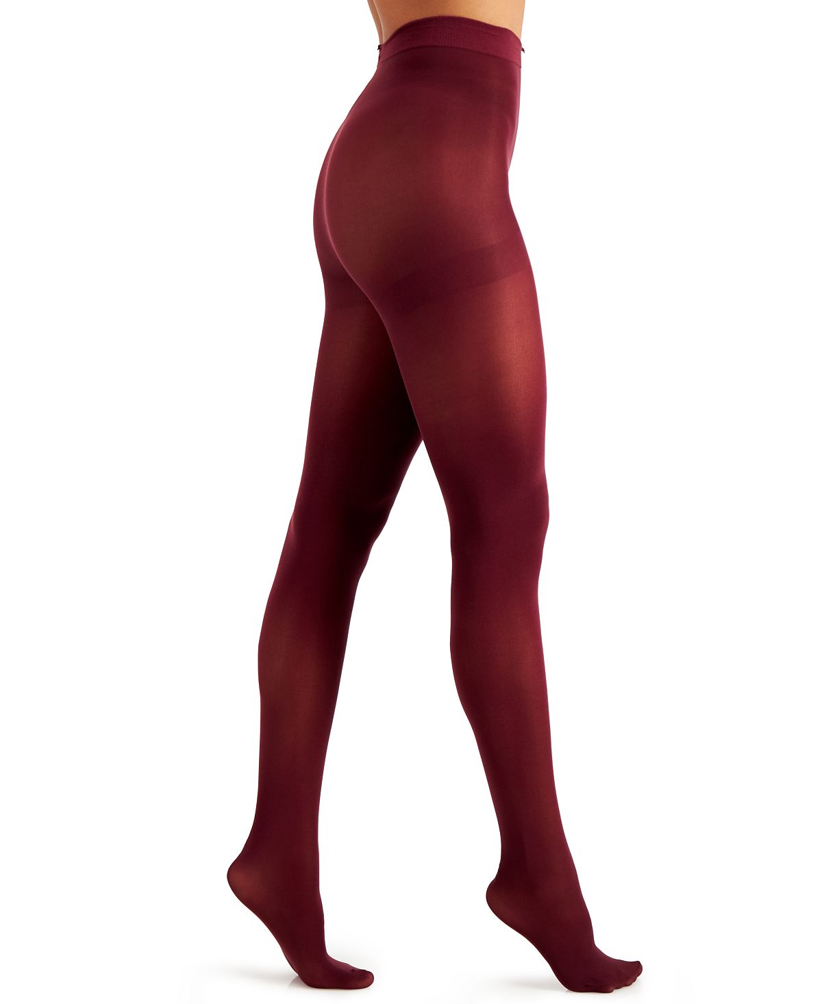 Inc International Concepts Inc Solid Opaque Tights Black Currant