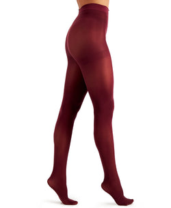 Inc International Concepts Inc Solid Opaque Tights Black Currant thumbnail 1