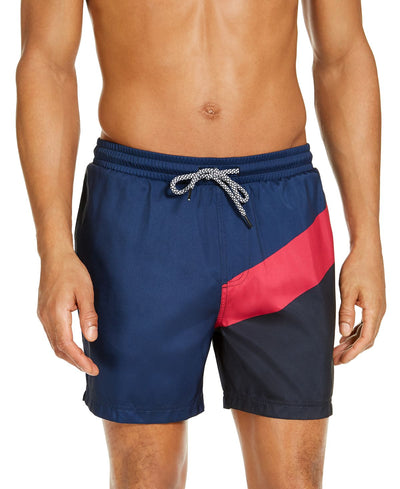 Inc International Concepts Inc Splice Colorblock 5" Swim Trunks Basic Navy