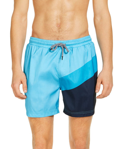 Inc International Concepts Inc Splice Colorblock 5" Swim Trunks Crystal Se