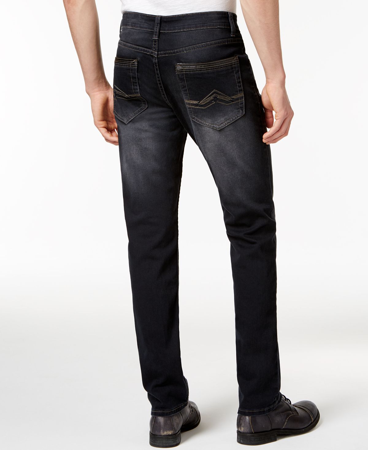 Inc International Concepts Inc Stretch Slim Straight Jeans Mantix Dark Wash