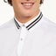 Inc International Concepts Inc Striped-collar Shirt White Pure