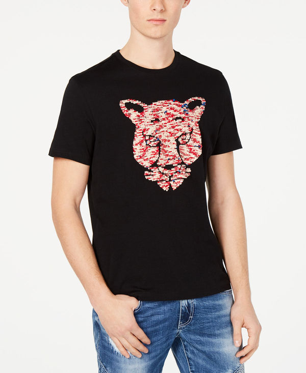 Inc International Concepts Inc Tiger Reversible Sequin Graphic T-shirt Deep Black