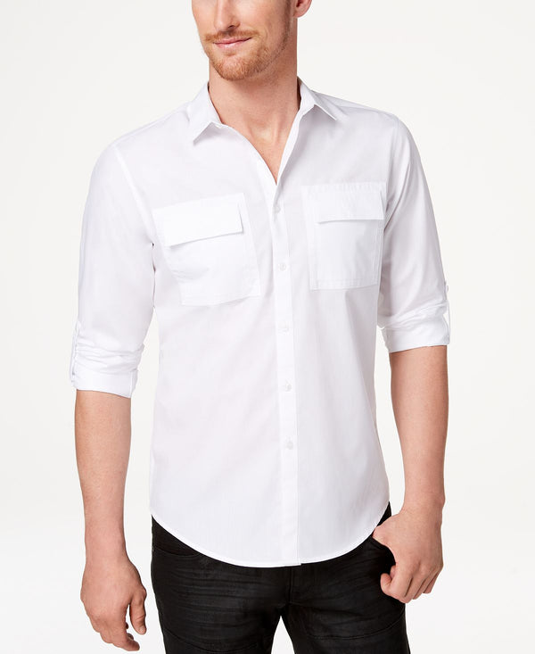 Inc International Concepts Inc Utility Shirt White Pure
