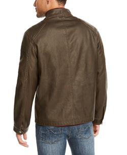 Inc International Concepts Inc Washed Faux Leather Jacket Jones Brown thumbnail 3