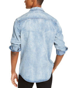 Inc International Concepts Inc Washed Utility Shirt Light Wash thumbnail 3