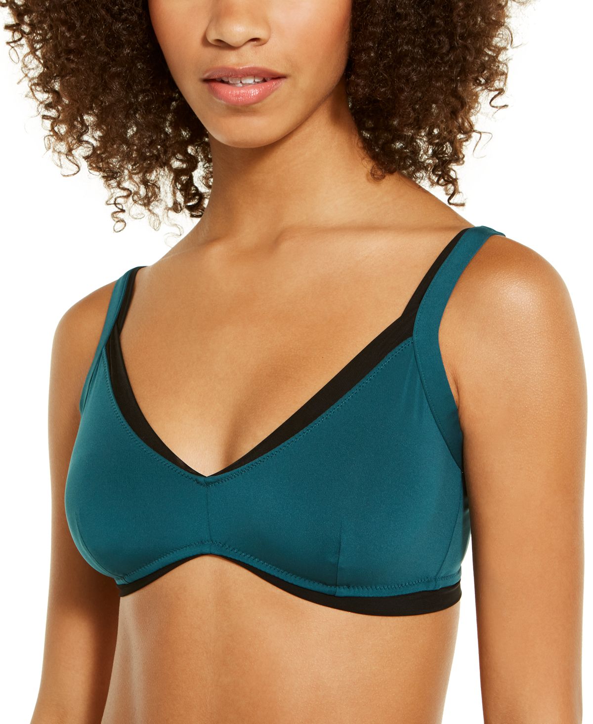 Inc International Concepts Inc Wo Colorblocked Triangle Bralette Green Spruce