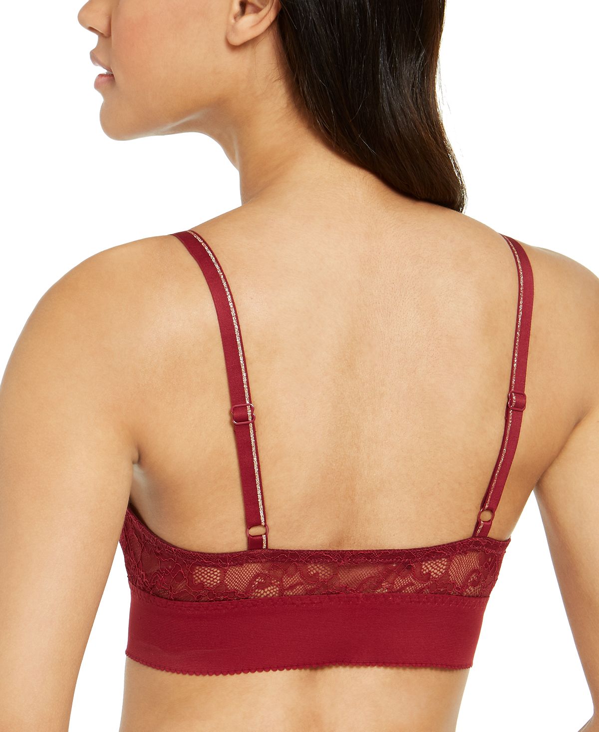 Inc International Concepts Inc Wo Lace With Buttons Bralette Cherry Pie