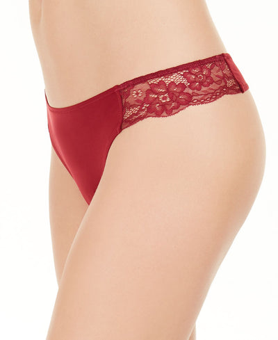 Inc International Concepts Inc Wo Lace-trim Thong Underwear Cherry Pie