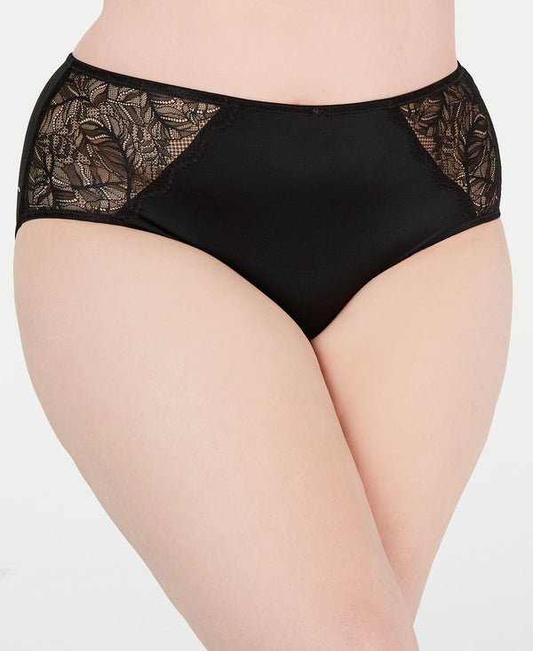 Inc International Concepts Inc Wo Plus Lace-trim Hipster Deep Black