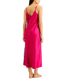 Inc International Concepts International Concepts Satin Lace Nightgown Bright Berry thumbnail 3