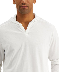 Inc International Concepts Jamie Hooded Shirt White Pure thumbnail 2
