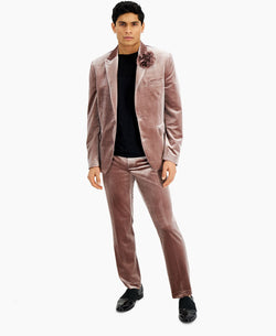 Inc International Concepts Luxe Velvet Blazer Desert Mauve thumbnail 1