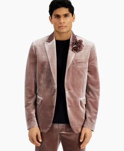 Inc International Concepts Luxe Velvet Blazer Desert Mauve thumbnail 3