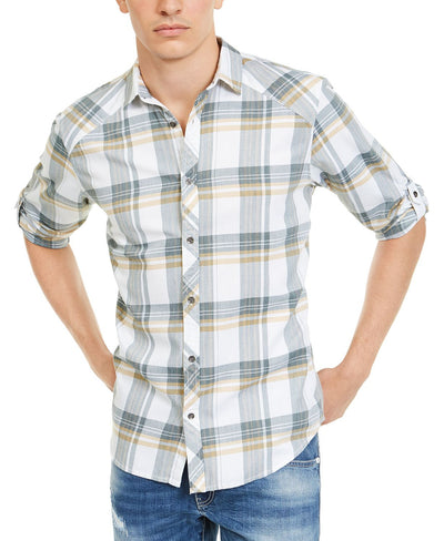 Inc International Concepts Marc Plaid Shirt  Pine Grove