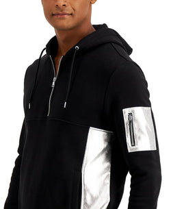 Inc International Concepts Metallic Patch Hoodie Deep Black thumbnail 2