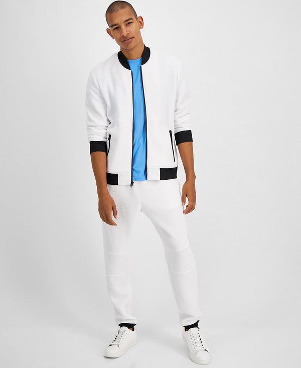 Inc International Concepts Milo Bomber Track Jacket White Pure