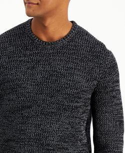 Inc International Concepts Page Crewneck Sweater Deep Black thumbnail 2