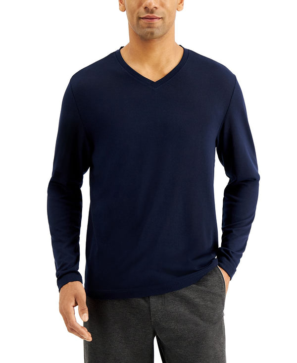 Inc International Concepts Perform V-neck Shirt Basic Navy