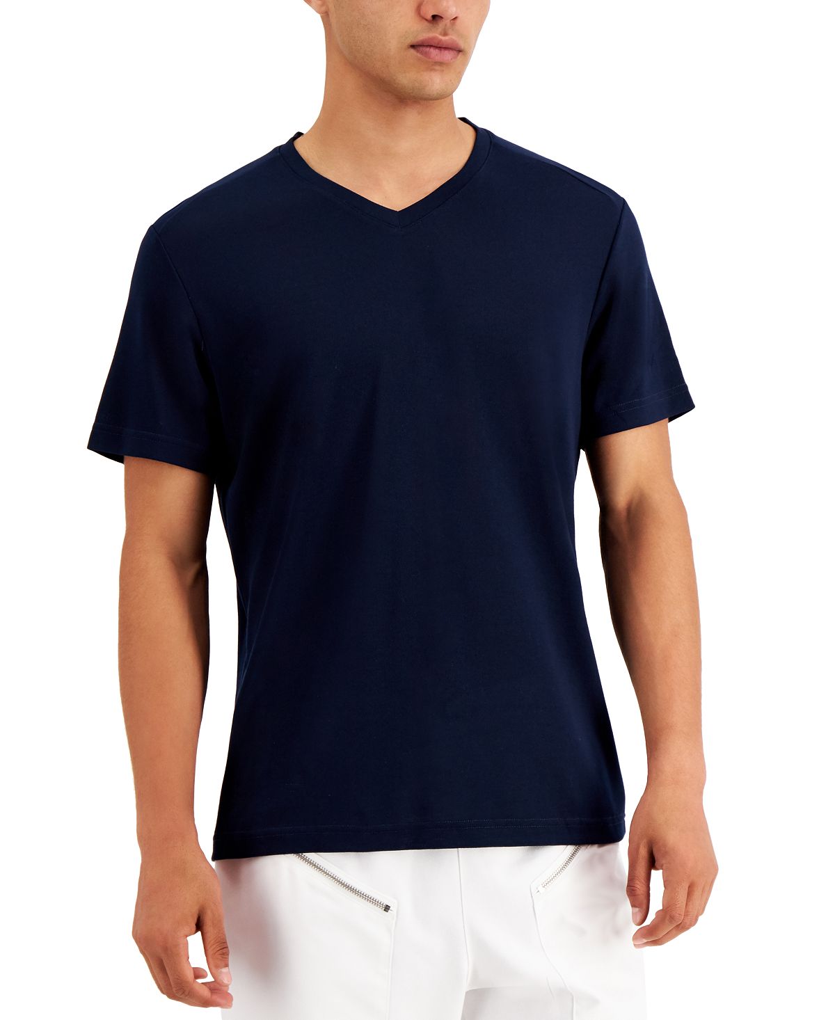 Inc International Concepts Perform V-neck T-shirt Basic Navy