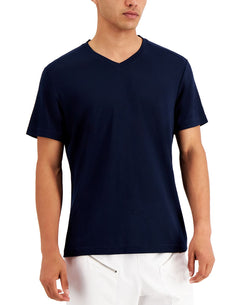Inc International Concepts Perform V-neck T-shirt Basic Navy thumbnail 1