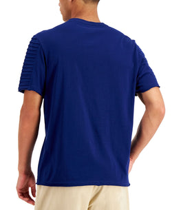 Inc International Concepts Pintucked Split-neck T-shirt Navy Bud thumbnail 3