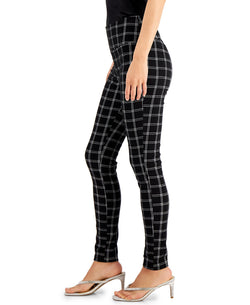 Inc International Concepts Plaid Leggings Black Check thumbnail 3