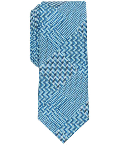 Inc International Concepts Plaid Skinny Tie Teal