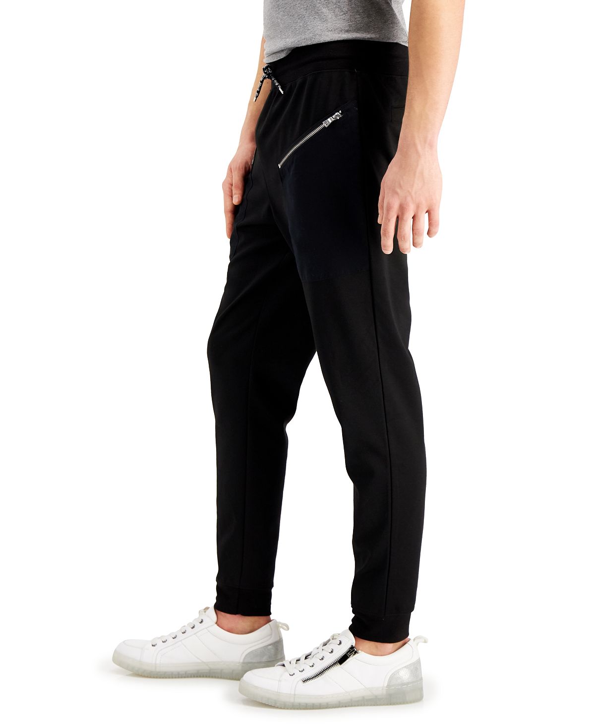 Inc International Concepts Quicksand Zippocket Jogger Pants Deep Blac